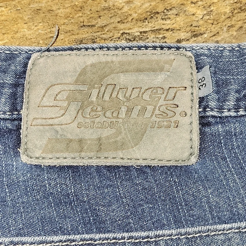 Vtg Silver Jeans Mens Size 38 Blue Denim Carpenter Shorts